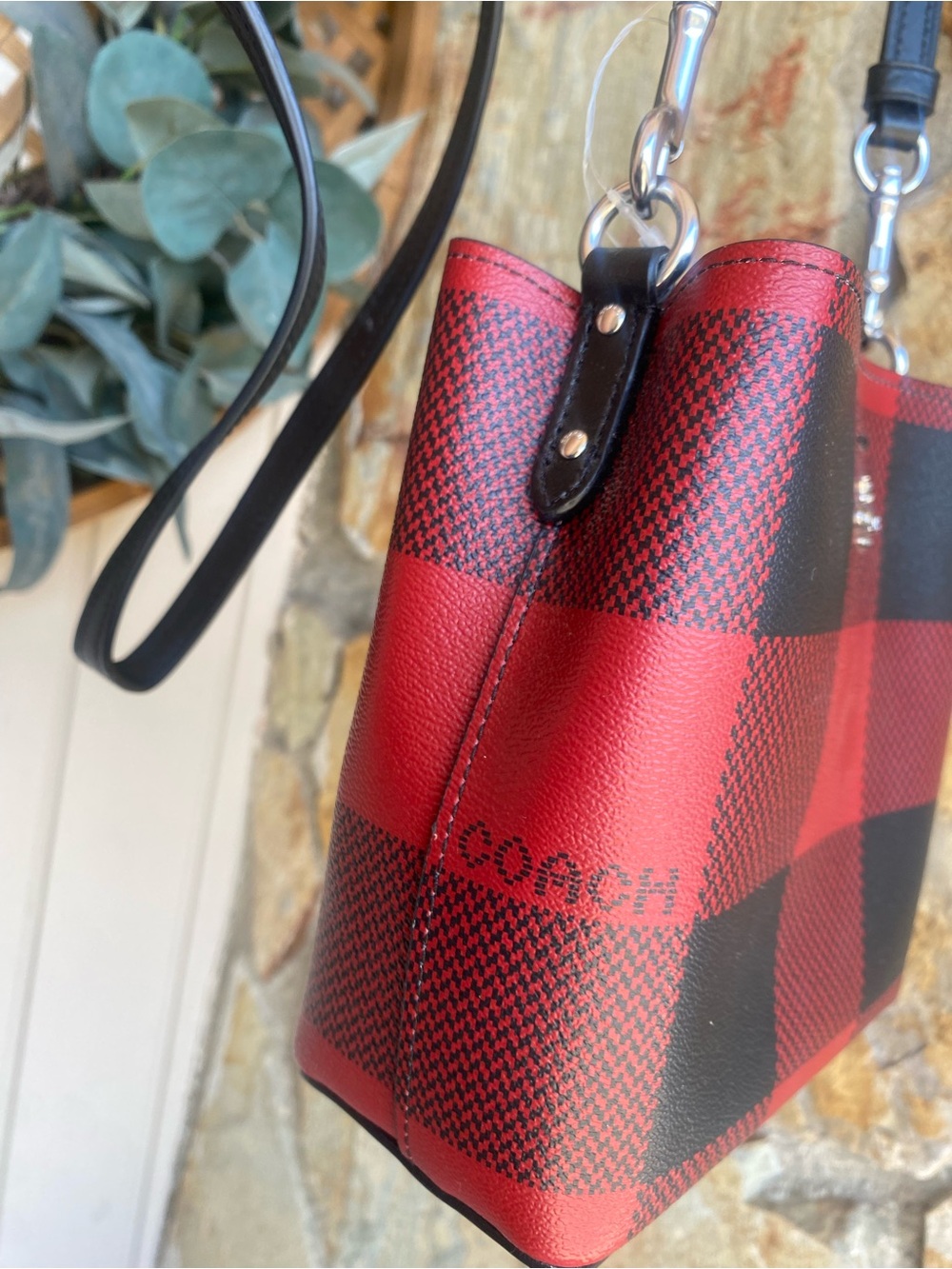 COACH Town Plaid Bucket bag - NWOT - Picture 3 of 13